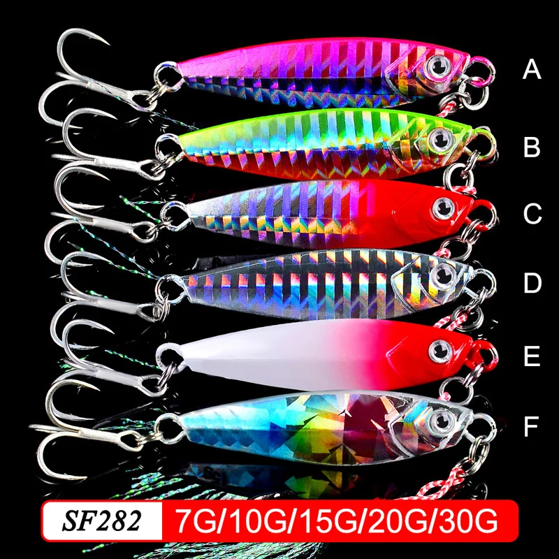 HOT 7/10/15/20/30g fishing spoon spinner bait metal lure tuna lures glow in the dark fishing tackle lead minnow jigging pesca 30