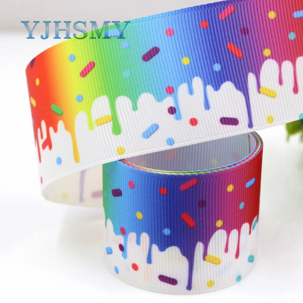 YJHSMY G-18914-1119,10 yards,38 mm Lava series Ribbons Thermal transfer Printed grosgrain,Gift wrapping DIY Handmade materials