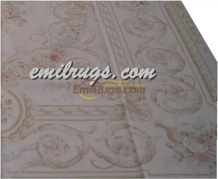 Hand Woven Pictorial French Aubusson Wool Elegant Floral Antique Handknotted  Wool Aubusson  Carpet Woven Wool Rug Carpet