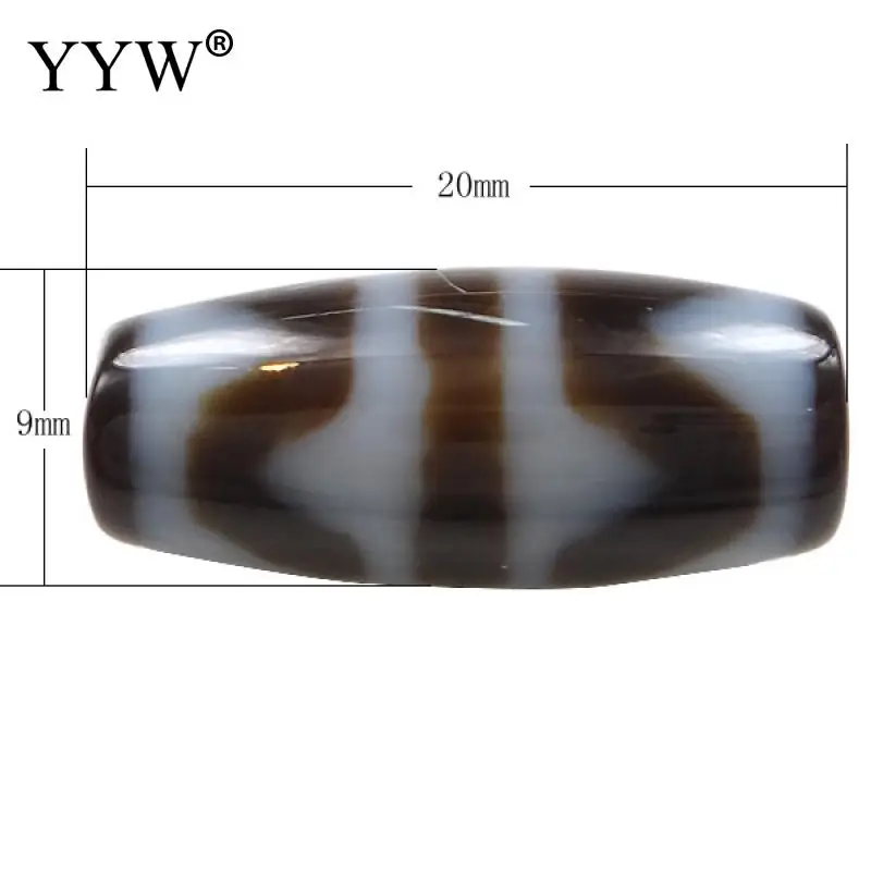 Four Strip Tiger Teeth Natural Tibetan Dzi Beads Oval Four Strip Tiger Teeth For Women Men Making Diy Jewelry Bracelet Necklace