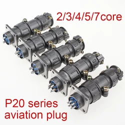 1set aviation plug socket round connector P20 series 2.3.4.5.7core diameter 20MM aviation plug