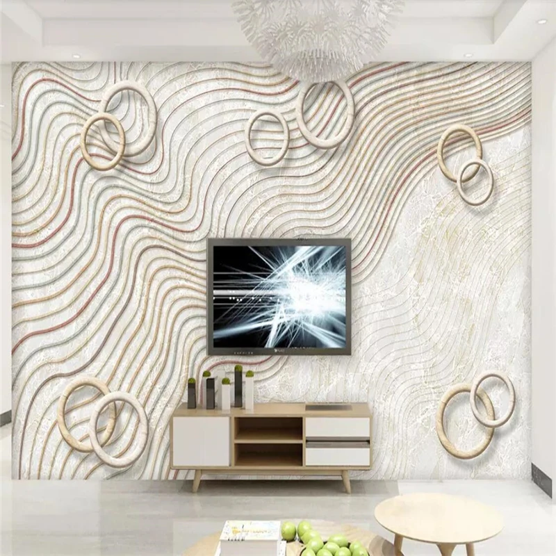 beibehang Custom 3d wallpaper mural modern geometric flowing lines marble background wall papers home decor papel de parede