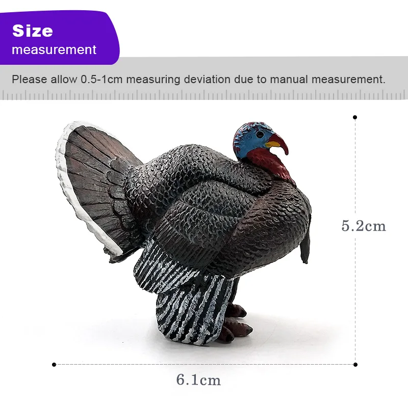 Farm Simulation turkey bird Chicken Pvc animal model figurine home decor miniature fairy garden decoration accessories modern