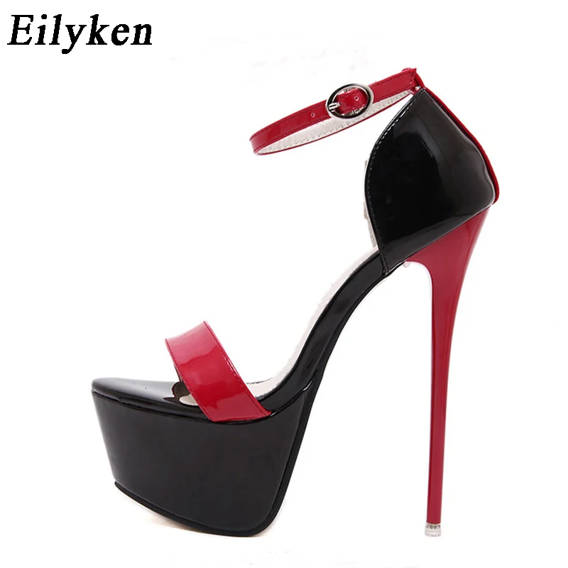 Eilyken SIZE 34-46 Summer Women Sandals Sexy Platform Fetish Stiletto High Heels Shoes Wedding Party Buckle Strap Ladies Pumps