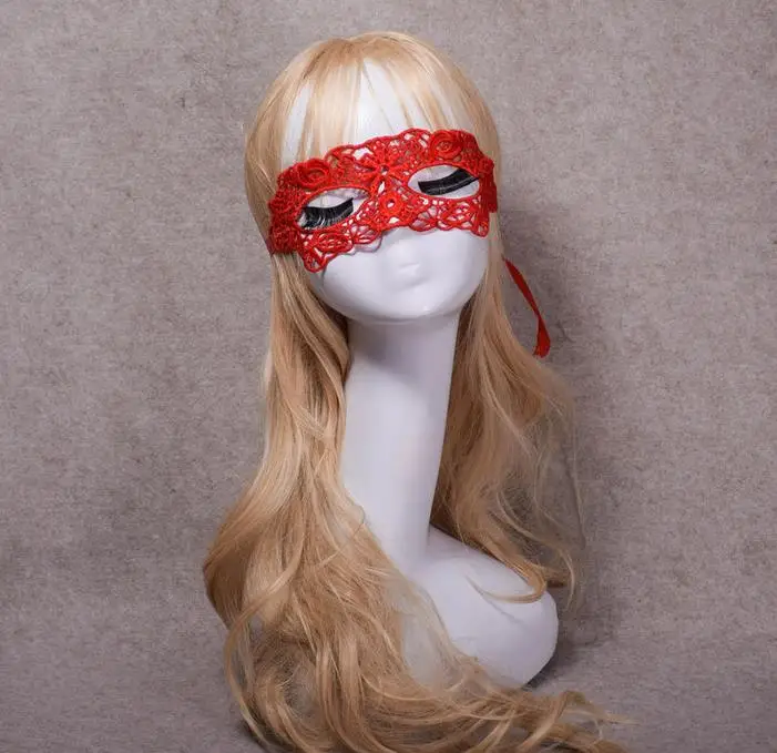 

Venetian Red Lace Filigree Masquerade Ball Mask Gothic Party Masks Carnival Eyemask black white