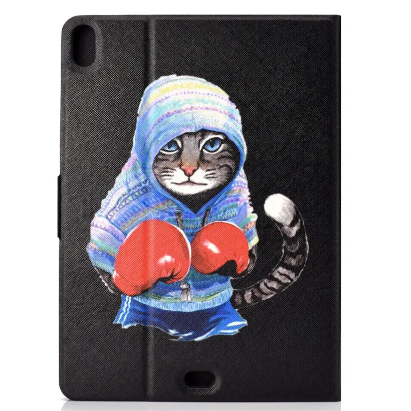 Case For iPad Pro 11 2018 Cover Funda For iPad Pro 11 inch 2018  A1934 A1980 A1979 A2013 Cute Cat Animal Stand Skin +Stylus+film