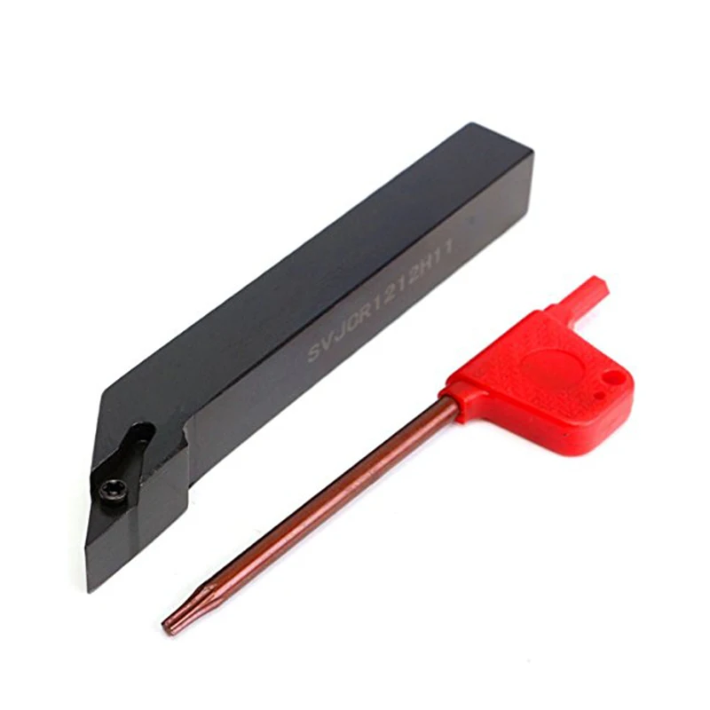 Turning ToolHolder SVJCR1212H11with Wrench CNC HSS Lathe Indexable External Turning Holder Tool for VCMT110304 VCGT11T304
