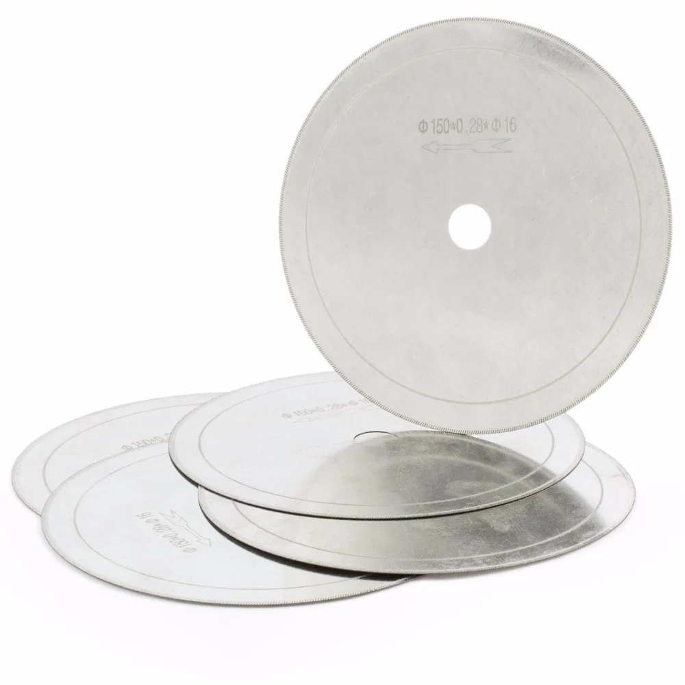 5 szt. 6-calowych (15 cm) supercienkich diamentowych tarcz do cięcia kamieni szlachetnych, otwór na trzpień 5/8 cala (16 mm), narzędzia jubilerskie do kamieni i kamieni szlachetnych