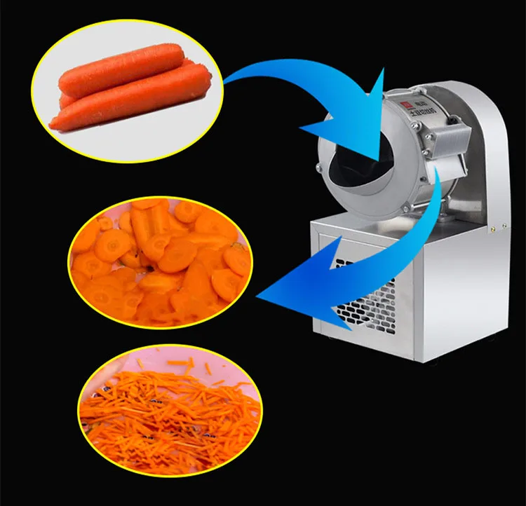 Commercial Vegetable shred Potato Carrot Slicer 180W Electric Cutting Machine 3/4/6mm Automatic Vegetable Cutter