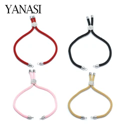 12 Colors NEW Black Red String Woven Rope Adjustable Link Chain for Connectors Charms Bracelets Jewelry Making Jewelry Findings