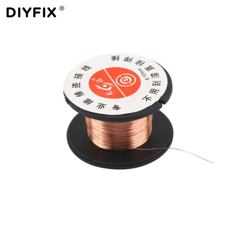 DIYFIX 5 Pcs 0.1mm PCB Link Wire filo di saldatura in rame Jump Line PCB saldatura strumenti di riparazione per iPhone Samsung strumenti di manutenzione