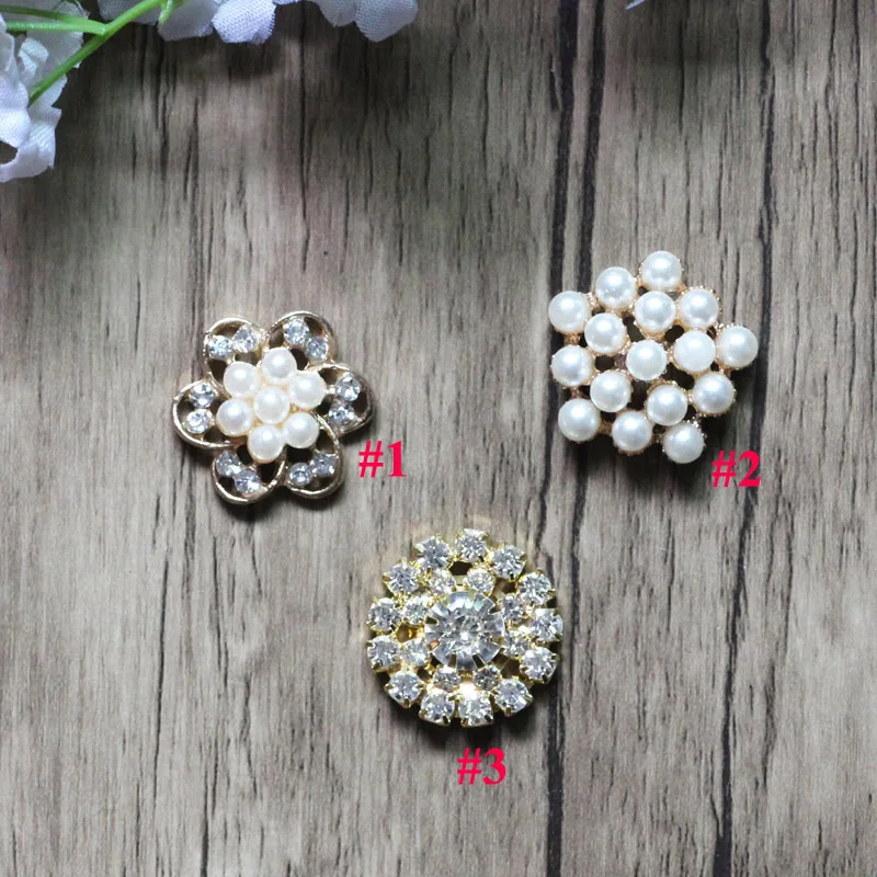 Free Shipping Wholesale 20mm Flat Back Rhinestone Button For Hair Flower Wedding Invitation 100pcs/lot BHP02015