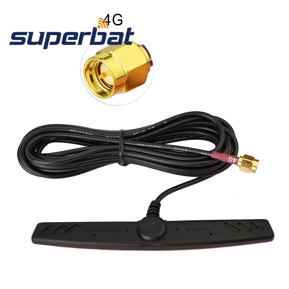 Superbat 2dbi 4G LTE Omni-directional Antenna SMA Male Patch for 4G LTE Wireless Router Remote IP Camera Vehicle Truck RV Motorh