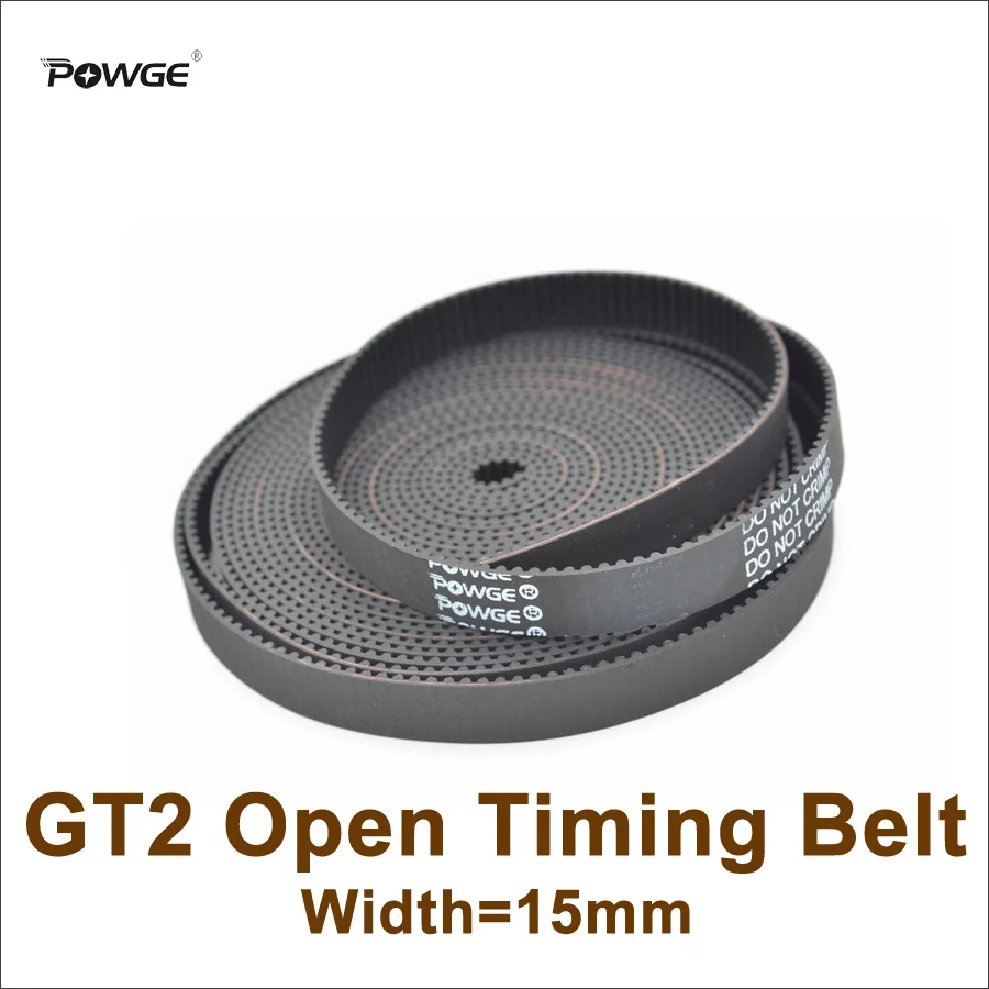 

POWGE 10meters 2GT Timing Belt Width=15mm Fit GT2 Pulley 2GT-15 Rubber Open Belt GT2 15 3D Printer Accessory High Quanlity