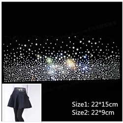 2 size Newest star design hot fix rhinestone for skirt Heat transfer rhinestone motif Embellishment for garment