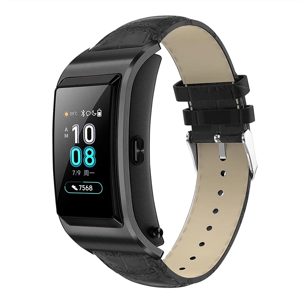 Nieuwe klassieke horlogeband voor Huawei Talk Band B5 mode Smart WatchWrist Armband pu leer Krokodil Riem val Vervanging band