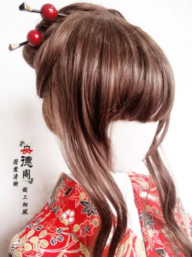 4 farben Japanischen Geisha Oiran Rot Rosa Headwear Haarnadel Kanzashi kimono Ball Haar Stick Zubehör