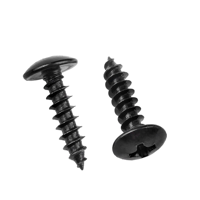 50pcs M3M4*6/8/10/12/16/20 steel with black Wood Truss Screw Wax Self-tapping Screws