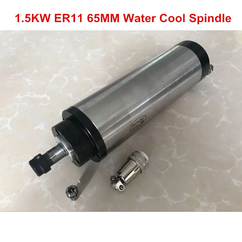 

1.5KW 65mm 80MM ER11 ER16 Water Cooling Spindle motor for Engraving machine 220v AC Spindle 4 Bearing