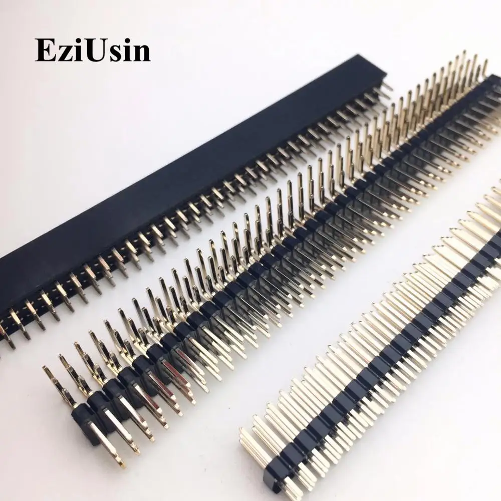 2.54 3*40 Drie Rij Mannelijke Vrouwelijke 90 Graden Haakse R/Een Breakaway Pcb Pin Header Socket connector Pinheader 3x40p