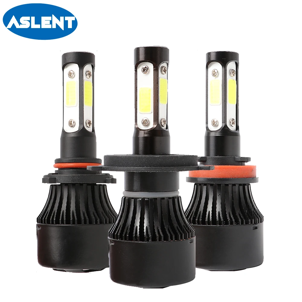 

Aslent H4 LED H7 H8 H11 H13 9004 9005 9006 9007 HB4 100W 12000LM 6500K COB LED Car Headlight Front Fog Light Auto Headlamp