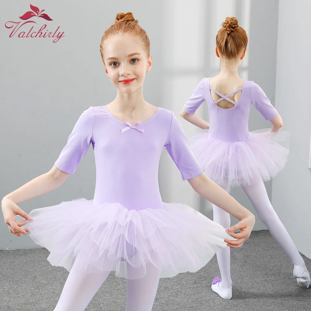 Girls Ballerina Ballet Dance Dress Gymnastics Leotard Dancing Tutu Ballerina Costume Kids Skill Wear Good Tulle