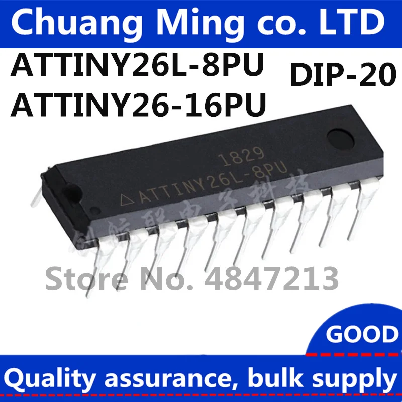 

Free shipping 50pcs/lot ATTINY26L ATTINY26L-8PU ATTINY26-16PU ATTINY26 DIP-20 IC In stock!