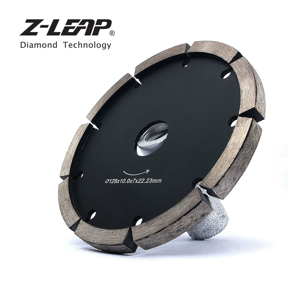 Puntero de punta de diamante Z-LEAP, herramienta de corte de 5 pulgadas y 10mm de espesor, 125mm, para pared de hormigón y suelo