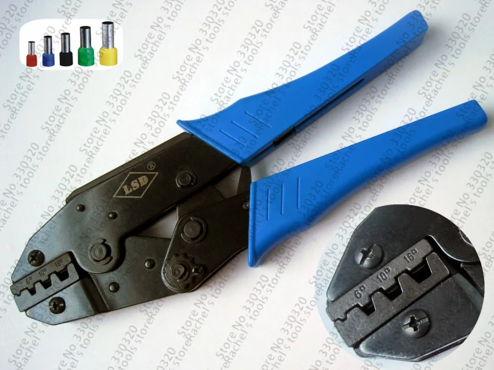 LS-16WF crimping pliers for cable end sleeves 6-16mm2