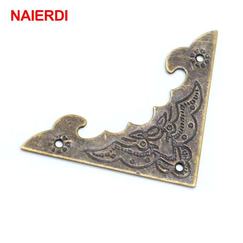 NAIERDI 10PCS Decoration Corner Bracket Antique Jewelry Wooden Box Foot Leg Corner Protector Crafts Furniture Fittings Hardware