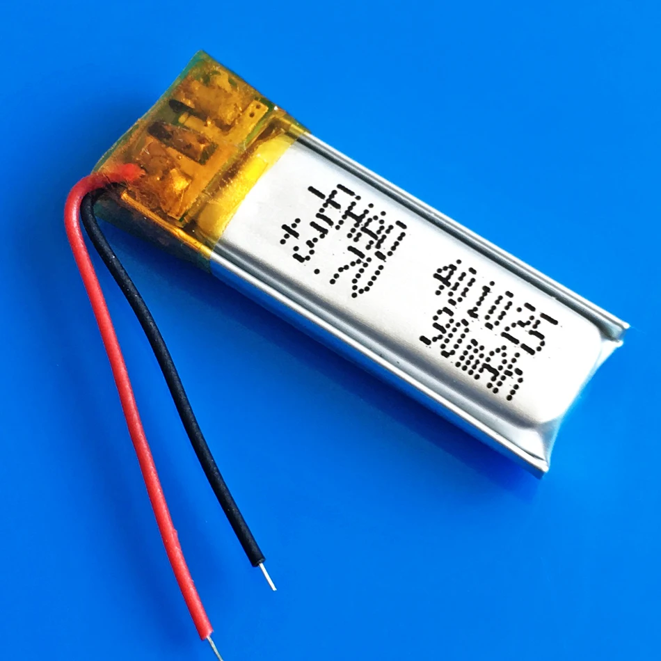 3.7V 90mAh 401025 Lipo Lithium Polymer Rechargeable Battery For MP3 GPS Bluetooth Speaker Recorder Headset Video pen Bracelet