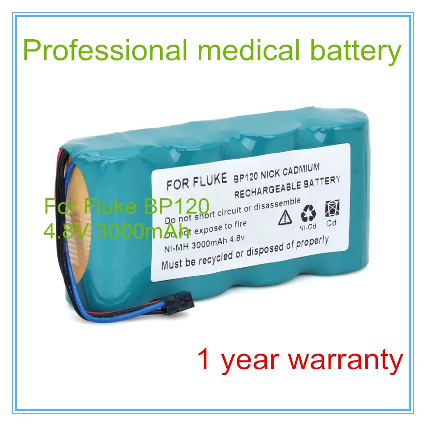 

100% new Rechargeable 4.8V 3000mAh Instrumentation Battery For BP120(new)