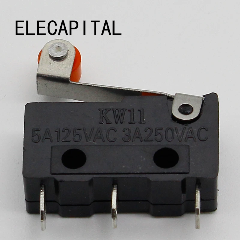 10 x Roller Lever Arm PCB Terminals Micro Limit Normal Close/Open Switch KW Switches 5A Favorable Price