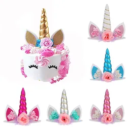 Unicorn Horn Cake Topper Unicorn Party Supplies Kids Birthday Party Decor Cupcake Toppers Wedding Baby Shower Party Decor