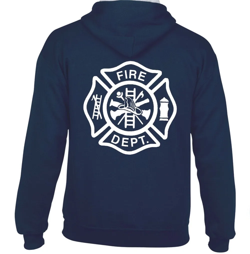 FIREFIGHTER EMT FIRE DEPARTMENT HOODIE RESCUE USA HOODED SWEATSHIRT