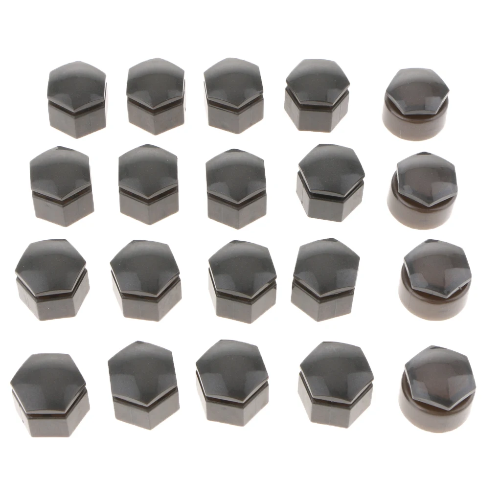 Gray 20Pack 19mm Plastic Car Wheel Nut Screw Cover Rims Bolt Cap Fits for Audi Q7