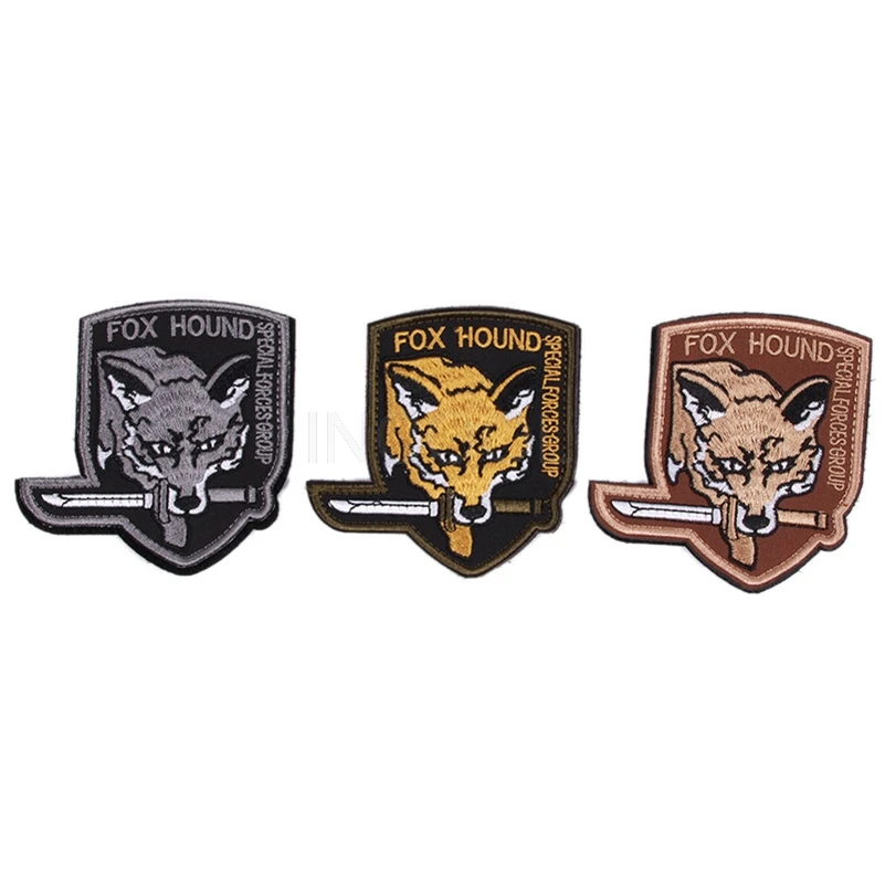 Embroidery Patch Fox Patch Hook and Loop Fastener Embroidered Patches For Jacket Backpack Clothing