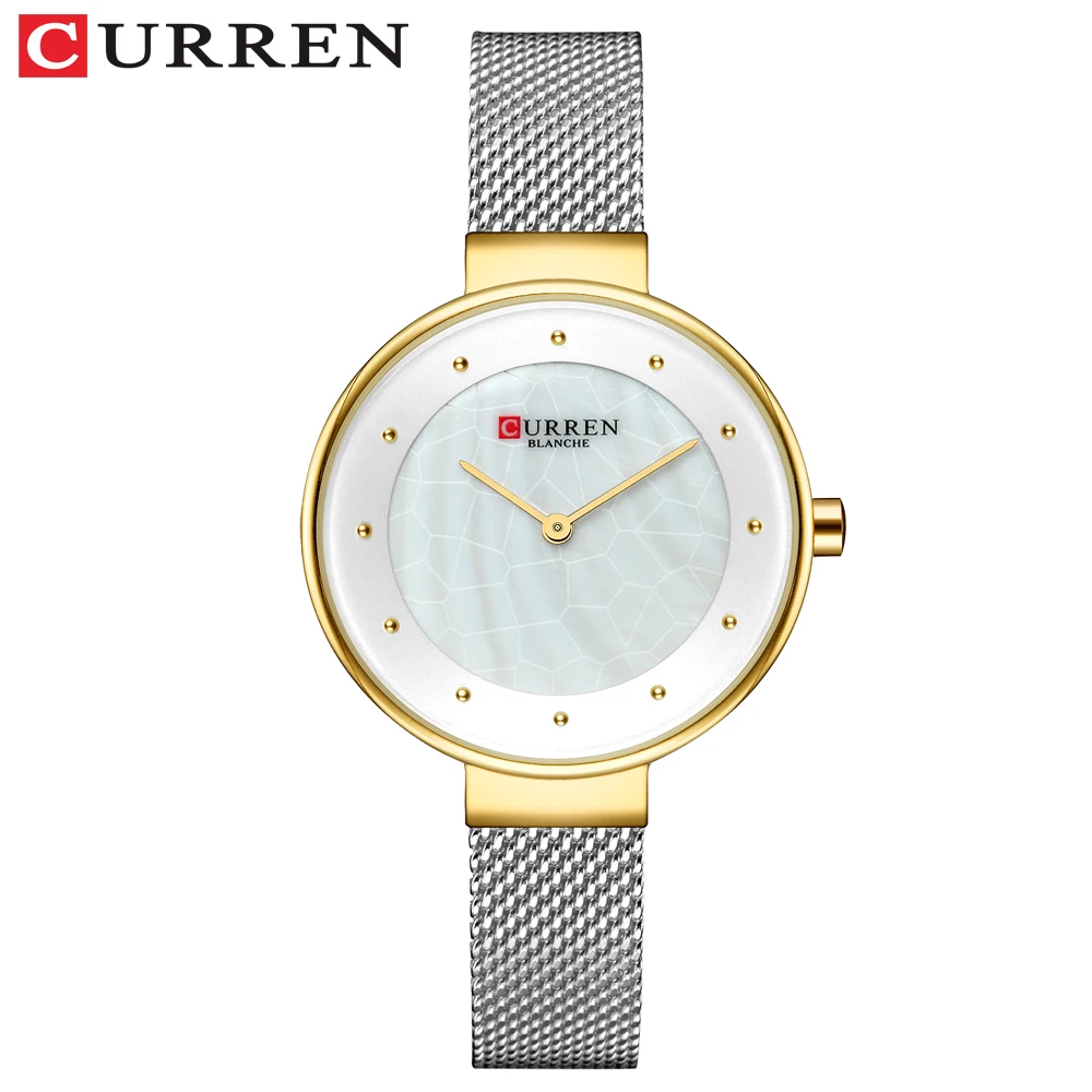 CURREN Top Brand Luxury Women fashion Watches High Quality Gold Mesh Belt Dress Women Watch Wristwatch Female Clocks Reloj Mujer