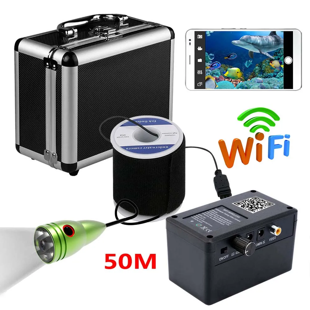 

MAOTEWANG-Wireless Underwater Fishing Camera, Wifi, HD 720P, DVR Video Recording, 1W, White LEDs, Video Record, 6 Pcs