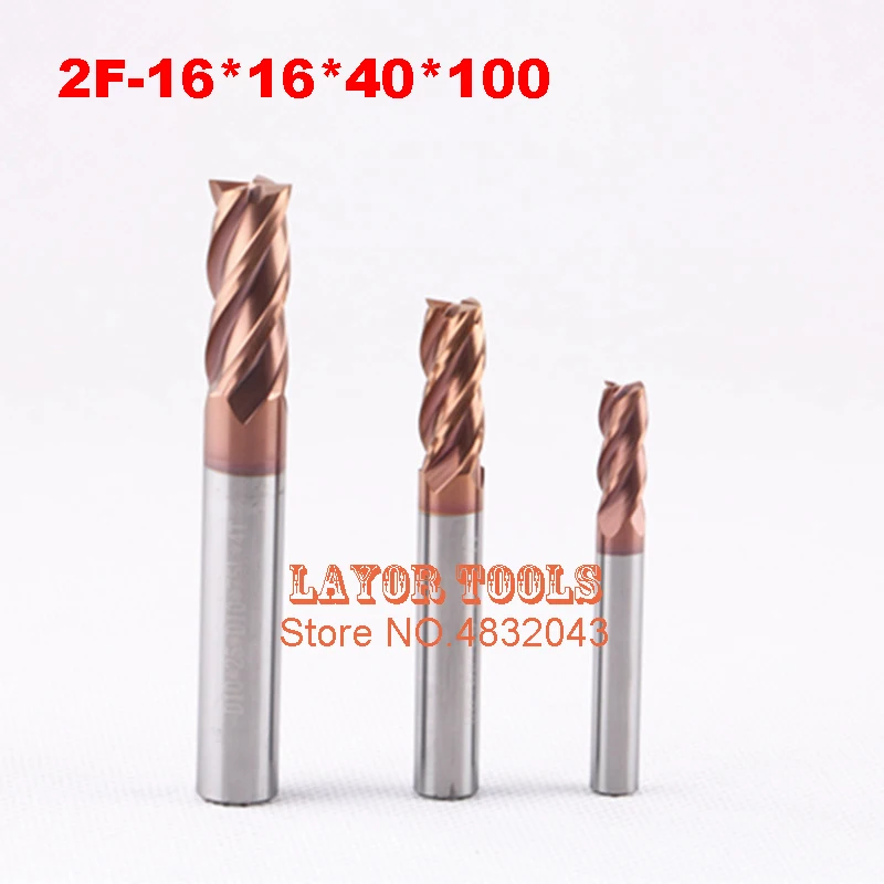 

2F-16*16*40*100 HRC60,carbide Square Flatted End Mills coating:nano TWO flute diameter 16.0mm, The Lather,boring Bar,cnc,machine