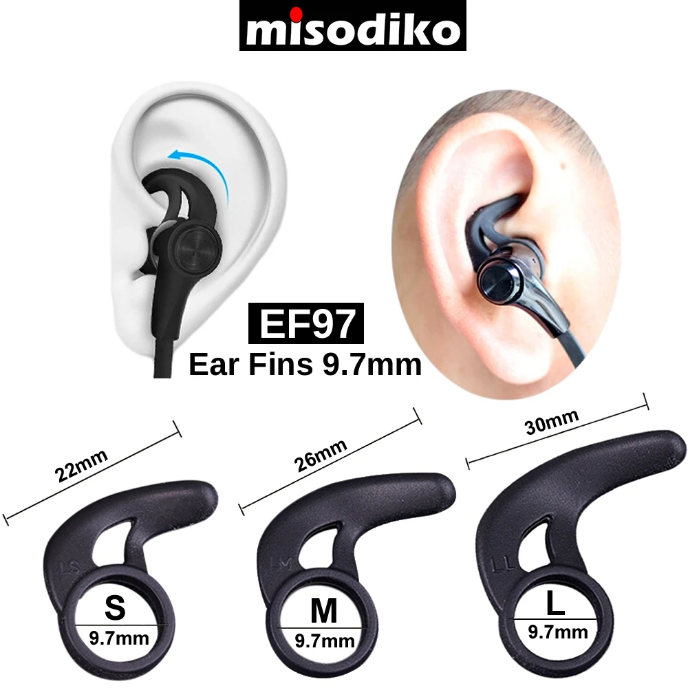 misodiko Anti-slip Ear Fins Hooks for Jaybird X4 X3 X2 Bluebuds X,BeatsX Bluetooth Sports Headphones,Silicone Earbuds Tips Wings image 2