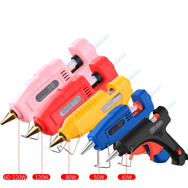 40W ~120W Hot Melt Glue Gun 7mm 11mm Glue Stick Industrial Mini High Thermo Glueguns Repair Heat Temperature Tool