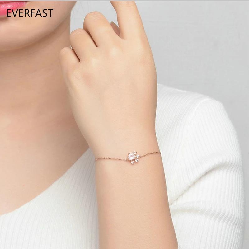 1 Set Lovely Earring And Necklace Set, Cute Rose Gold Color Female Dog Cat Paw Print Earrings Necklace Jewelry Set Korean Style image 6