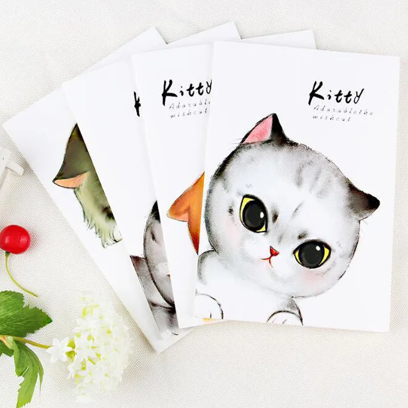 Cat Time A5 Notebook Student Notepad Soft Copy Book agenda settimanale Notebook per ufficio per materiale scolastico cancelleria coreana