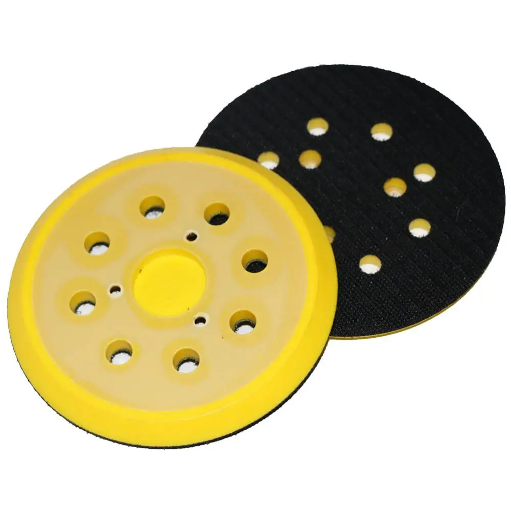 2pc 5 polegada 125mm placa de apoio lixamento 4/3 pregos 8 buraco lixadeira disco almofada apto lixadeira ar ângulo moedor ferramenta elétrica acessório