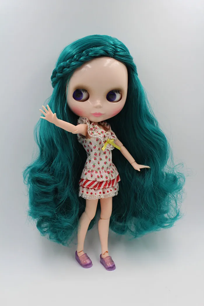 

Blygirl Dolls Jade green Hair Joints Body Blyth for their makeup The hand can be rotated