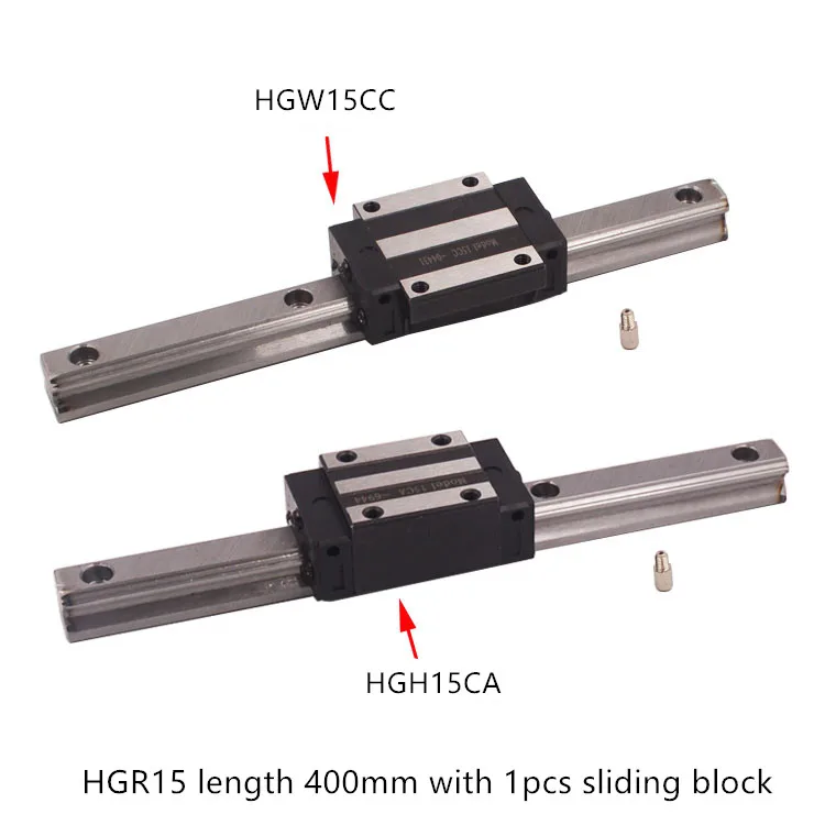 HGR15 linear guide width 15mm length 400mm with HGH15CA or HGW15CC  motion slide rail  for cnc xyz axis