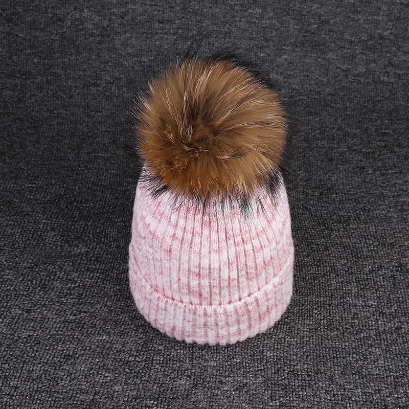 [YARBUU] Brand pom poms winter hat for women mink fur ball hats new fashion high quality knitted beanies cap thick female cap