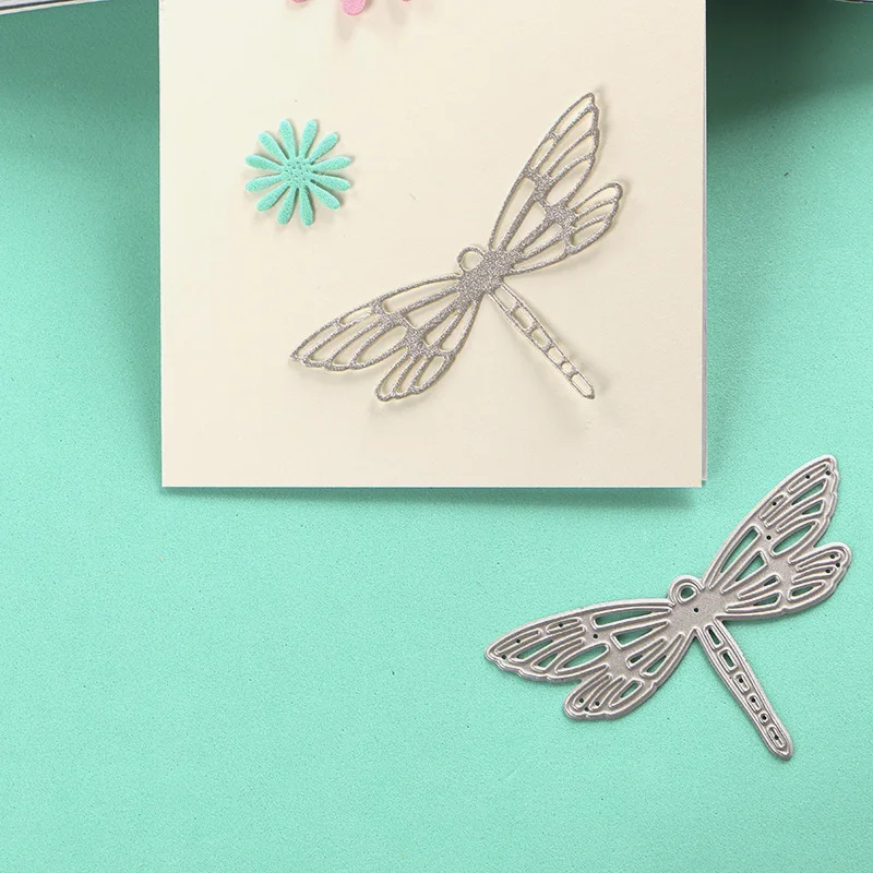 DUOFEN METAL CUTTING DIES 010010SS 2pcs Small dragonflies embossing stencil DIY Scrapbook Paper Album paper crafts