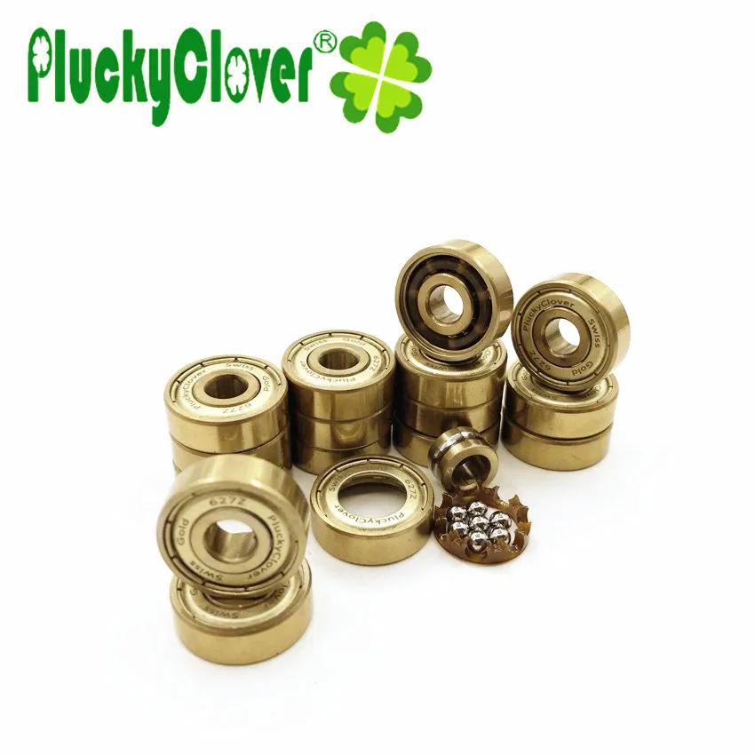 8pcs Golden 627z Bearing Swiss 7x22x7mm Abec9 Gcr15 Quad Skate Artistic Skates Shoe Derby Roller Hockey  Rollerski Bearing 627z